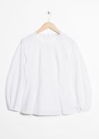 Other Stories Puff Sleeve Peplum Blouse - White