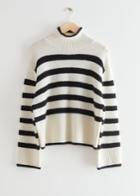 Other Stories Striped Wool Knit Sweater - Black