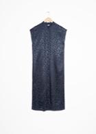 Other Stories Jacquard Leopard Midi Dress - Blue