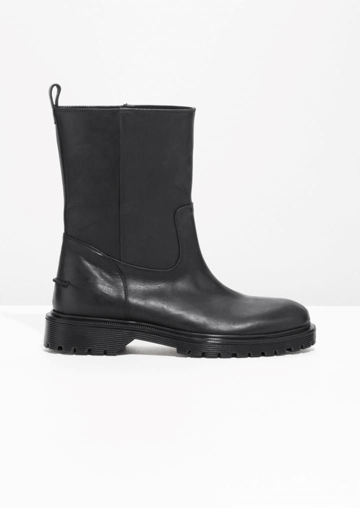 Other Stories Chunky Leather Boots
