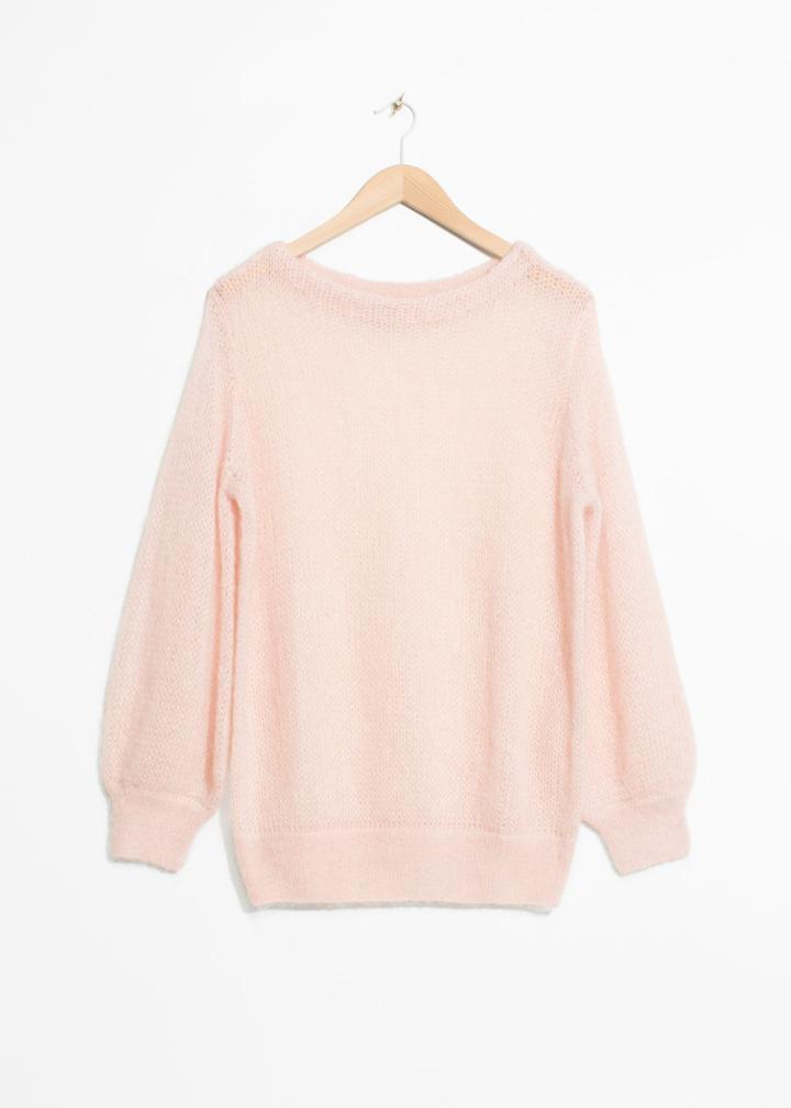 Other Stories Mohair Mix Sweater - Orange