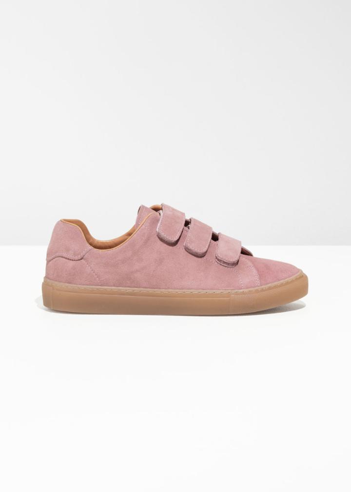 Other Stories Scratch Strap Patent Leather Sneaker - Pink