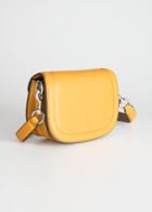 Other Stories Leather Mini Saddle Bag - Yellow