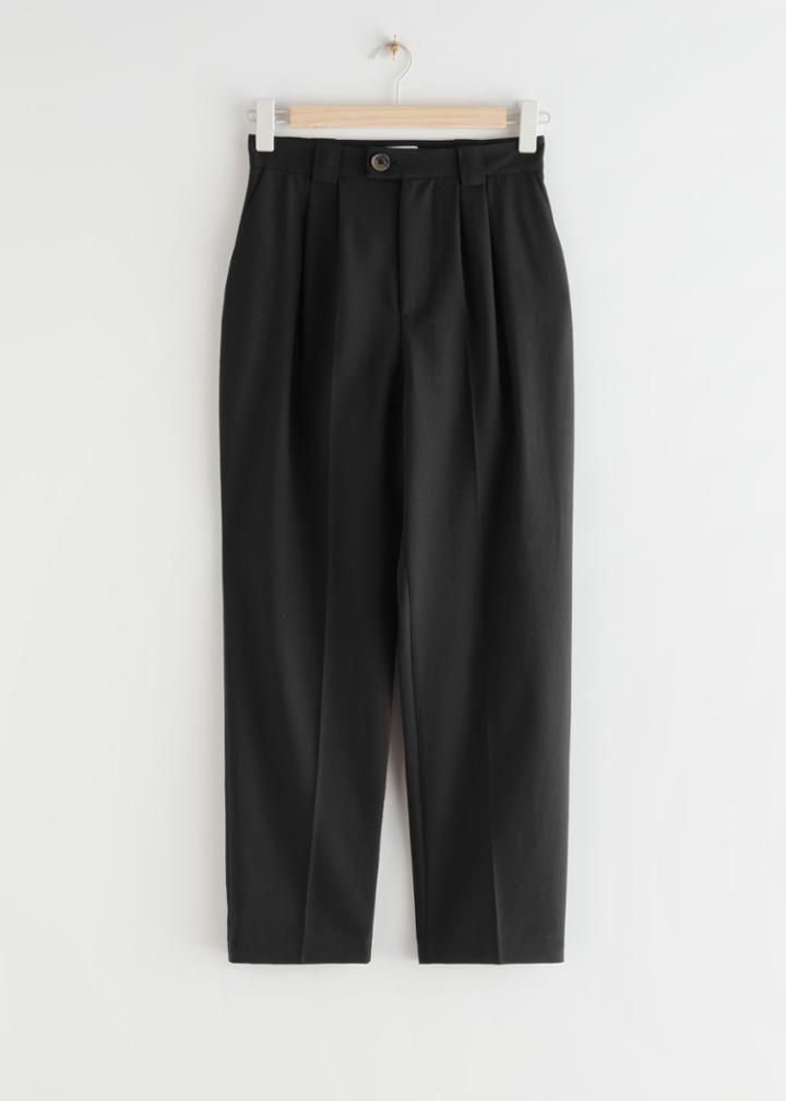 Other Stories Press Crease Trousers - Black
