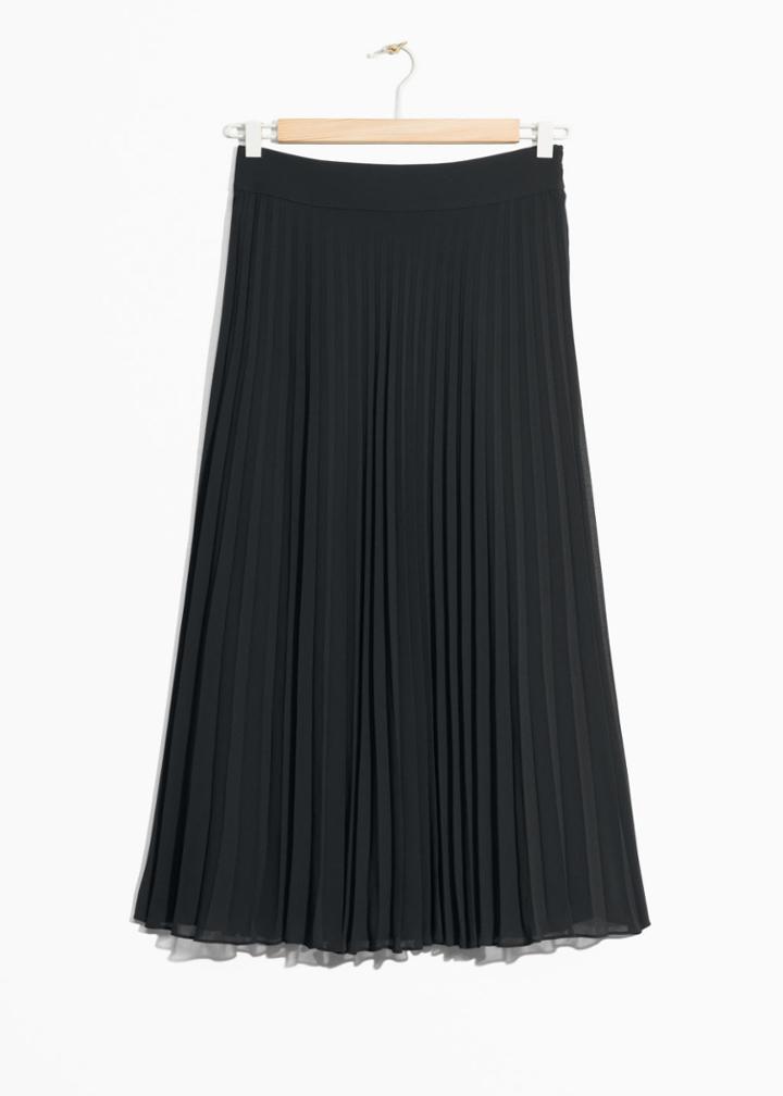 Other Stories Pleated Skirt - Black
