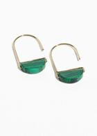 Other Stories Stone Earrings - Green