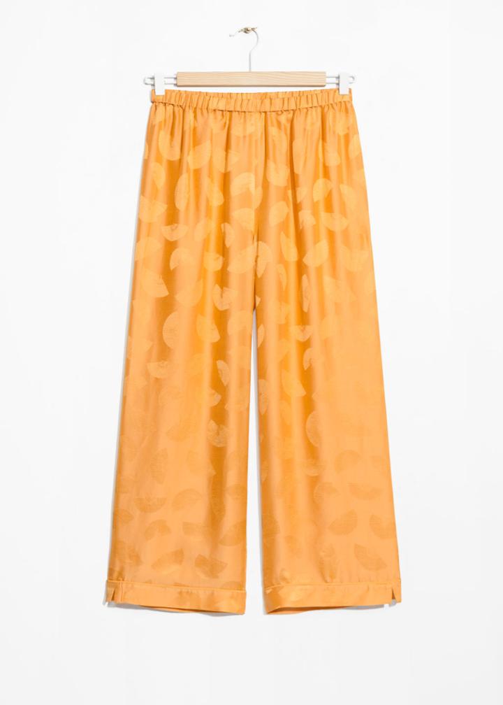 Other Stories Printed Jacquard Trousers - Yellow
