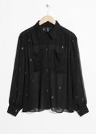 Other Stories Spades Blouse - Black