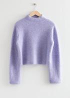 Other Stories Boxy Heavy Knit Jumper - Purple