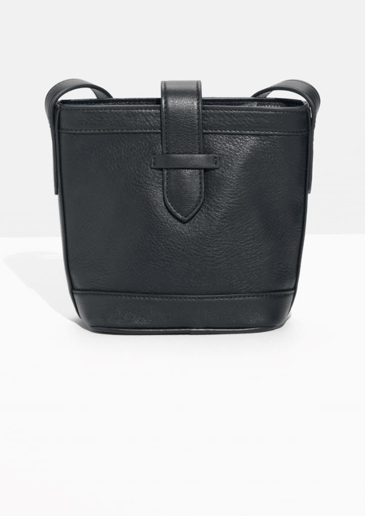 Other Stories Mini Leather Bucket Bag