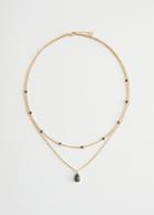 Other Stories Duo Layered Pendant Necklace - Green