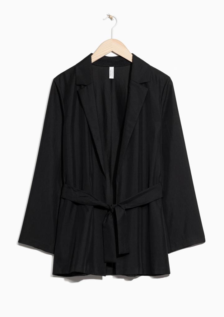 Other Stories Waist Sash Blazer