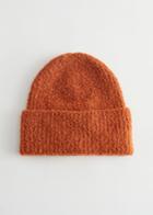 Other Stories Chunky Boucl Knit Beanie - Orange