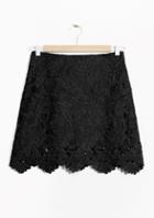 Other Stories Floral Lace Mini Skirt