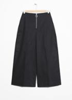 Other Stories O-ring Zipper Culotte Trousers - Black