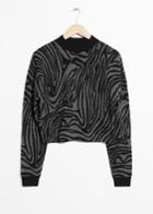 Other Stories Jacquard Zebra Sweater - Black