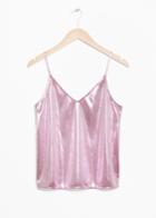 Other Stories Glossy Tank Top - Pink