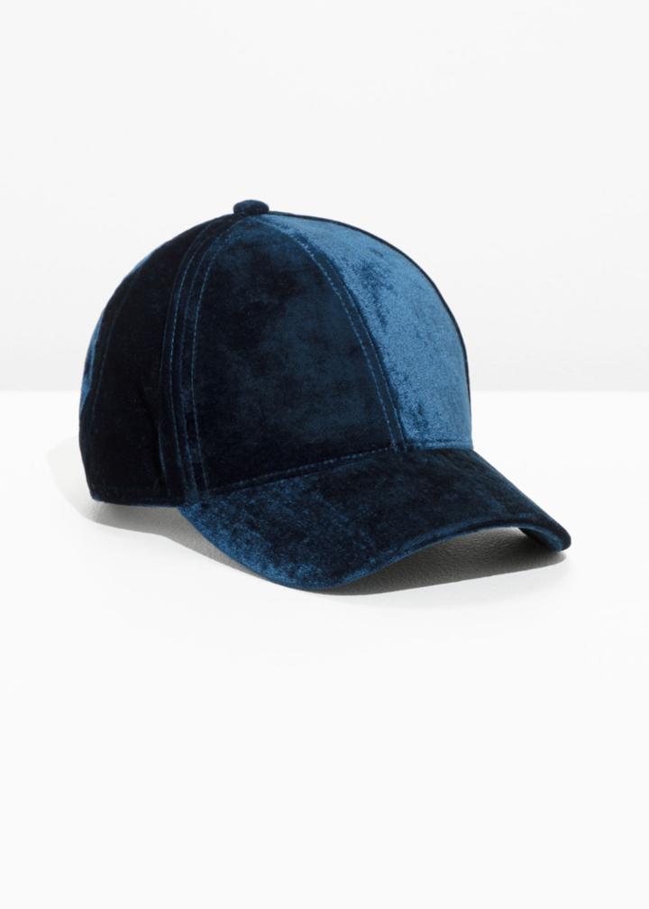 Other Stories Velvet Cap - Blue