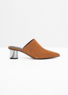 Other Stories Pointed Block Heel Mules - Brown