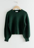 Other Stories Cropped Relaxed Sweater - Green