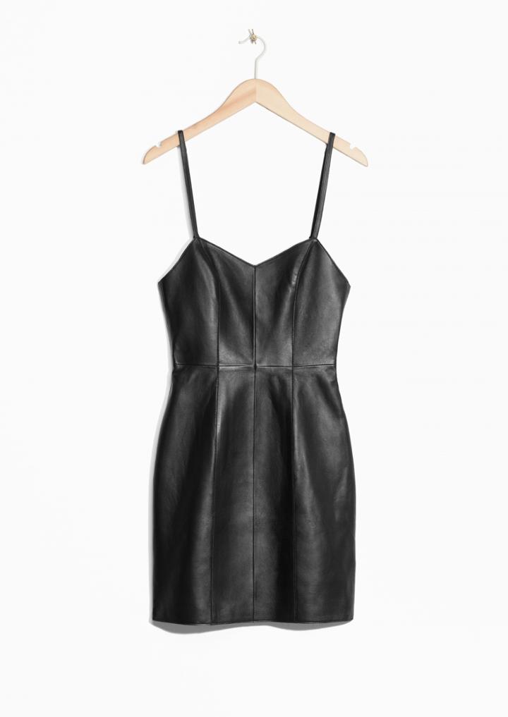 Other Stories Little Black Leather Dress