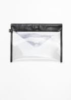 Other Stories A5 Leather & Transparent Purse - Black