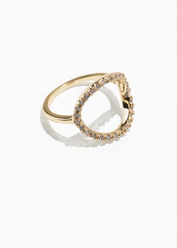 Other Stories Jewelled Circle Ring - Gold