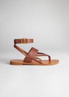 Other Stories Criss Cross Strappy Sandals - Orange