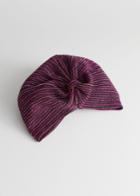 Other Stories Metallic Striped Turban - Purple