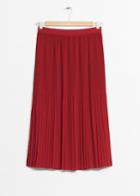 Other Stories Mini Pleats Crepe Skirt - Red