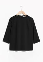 Other Stories Buttoned Crepe Top