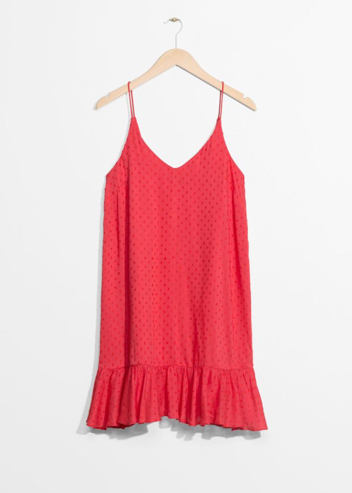 Other Stories Drop Waist Dress - Red
