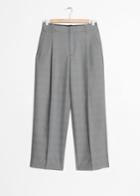 Other Stories Tapered Plaid Trousers - Grey