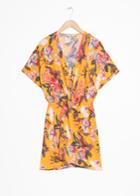 Other Stories Printed Twist Knot Dress - Yellow