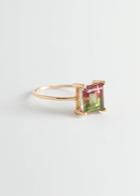 Other Stories Delicate Gold Gemstone Ring - Pink