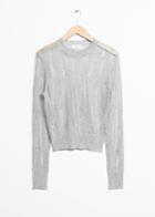 Other Stories Knit Sweater - Silver