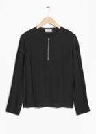 Other Stories Zip Blouse - Black