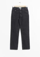 Other Stories Straight Fit Light Wash Jeans - Grey