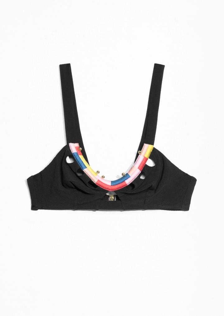 Other Stories Embroidery Bikini Top