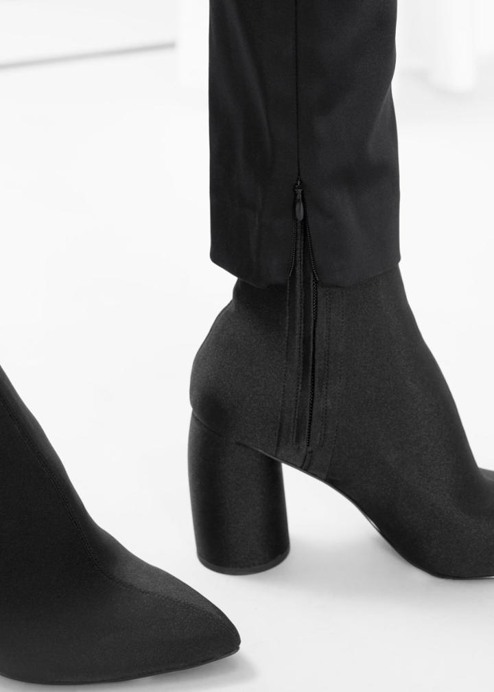 Other Stories Zip Leg Trousers - Black