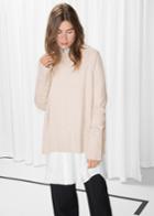 Other Stories Oversized Cashmere Sweater - Beige