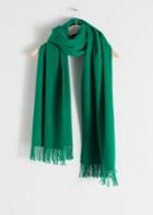 Other Stories Oversized Wool Scarf - Green