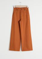 Other Stories Cotton Twill Culottes - Orange