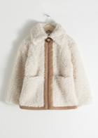 Other Stories Faux Shearling Workwear Jacket - White