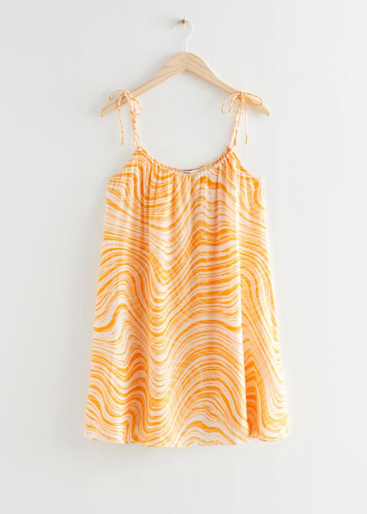 Other Stories Flowy Strappy Mini Dress - Yellow
