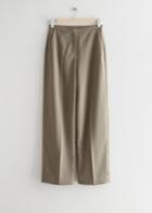 Other Stories Relaxed Press Crease Trousers - Brown