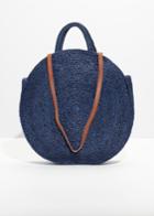 Other Stories Straw Circle Bag - Blue