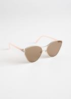 Other Stories Pointed Cutout Frame Sunglasses - Orange