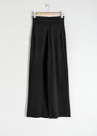 Other Stories High Waisted Knit Trousers - Black