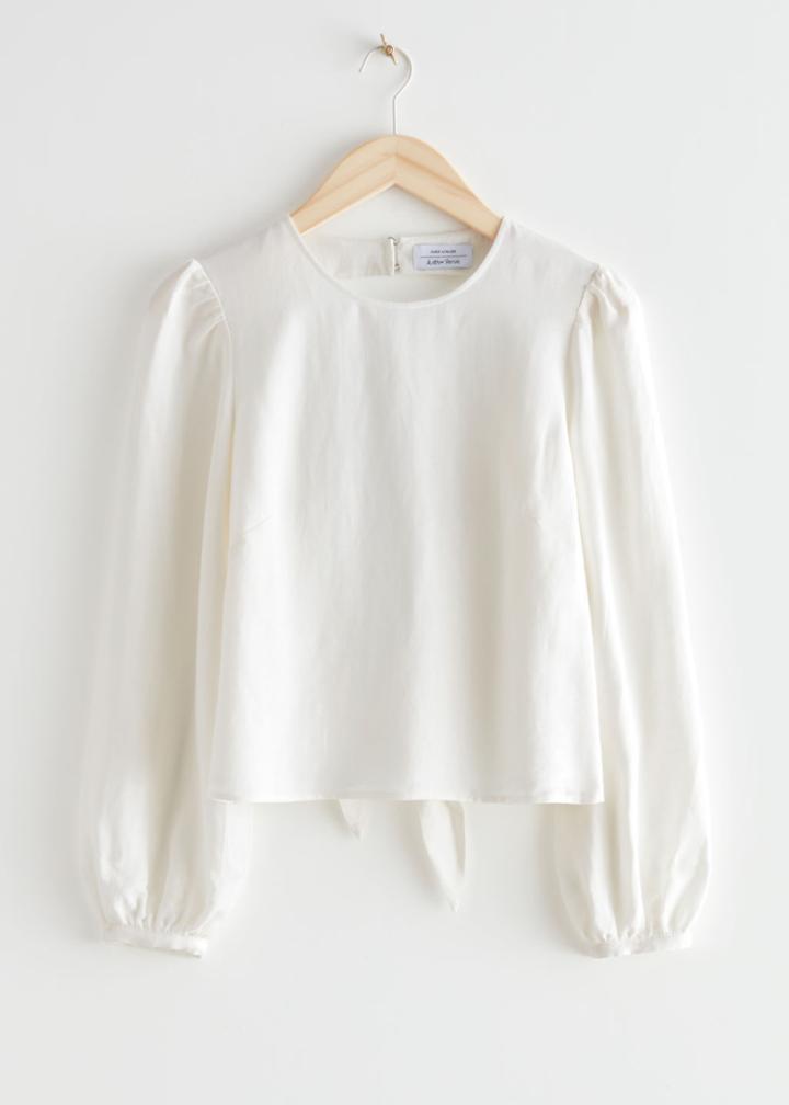 Other Stories Open Back Blouse - White